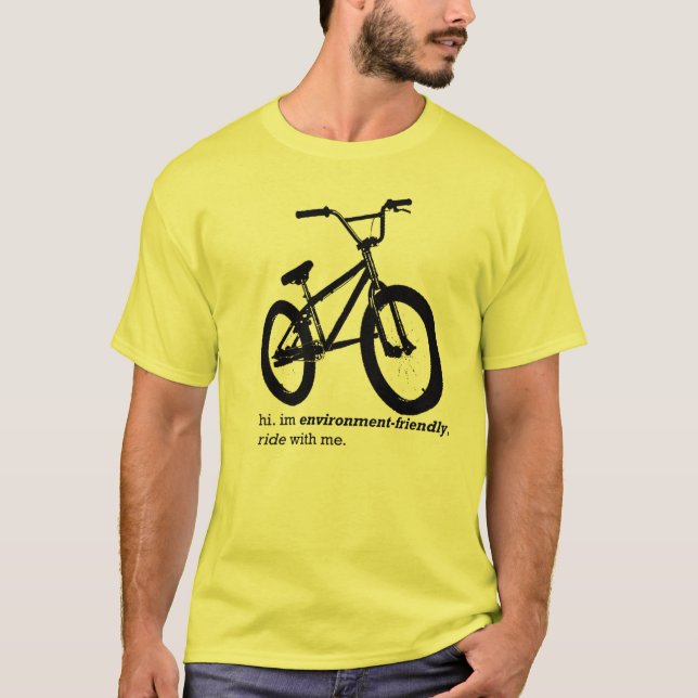 Camiseta bicicleta eco-amigável (Frente)