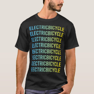 Camiseta Bicicleta Elétrica Amarela Azul E Bike Ebike