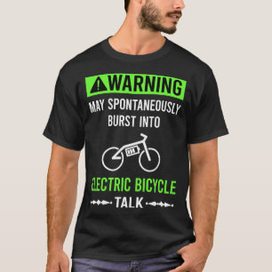 Camiseta Bicicleta Elétrica com Alerta Verde E Bike Ebike