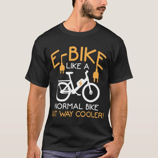 Camiseta Bicicleta Elétrica E-Bike Way Cooler Bike Funny (Frente)