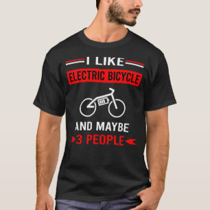 Camiseta Bicicleta Elétrica E Ebike Red 3 Pessoas