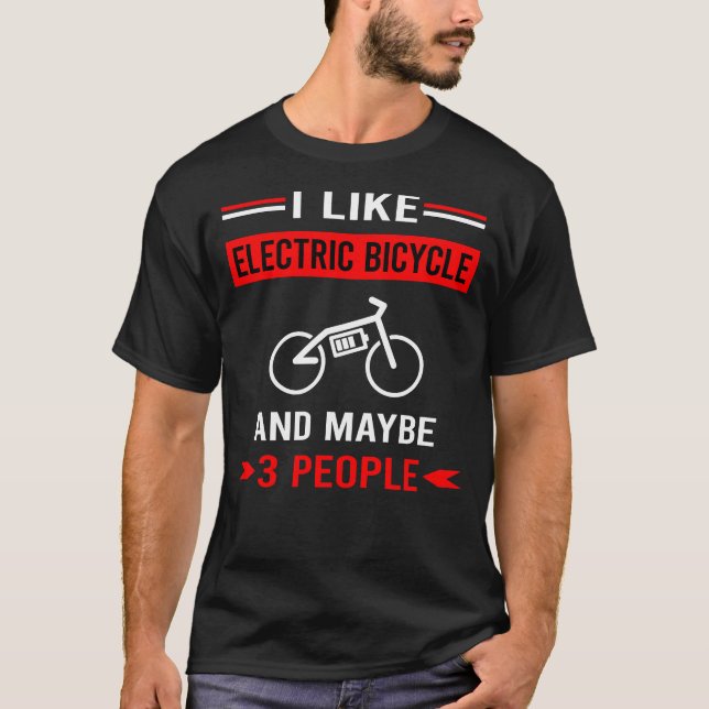 Camiseta Bicicleta Elétrica E Ebike Red 3 Pessoas (Frente)