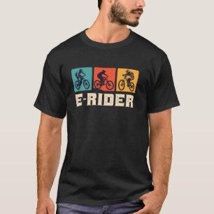 Camiseta Bicicleta Elétrica E-RIDER Ciclista de EBike Engra