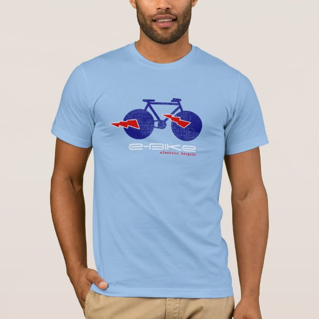 Camiseta bicicleta eletrônica, bicicleta elétrica (Frente)
