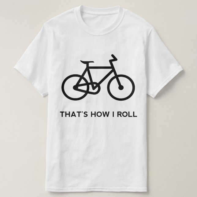 Camiseta Bicicleta engraçada (Frente do Design)