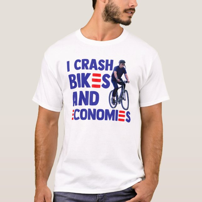 Camiseta Bicicleta Engraçada Caindo Memória, Eu Caco Bikes  (Frente)
