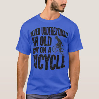 Camiseta Bicicleta Engraçado Nunca Subestima Uma Cara Velha