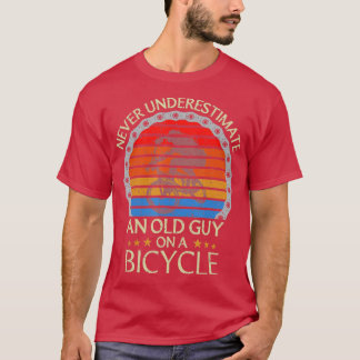 Camiseta Bicicleta Engraçado Nunca Subestima Uma Cara Velha