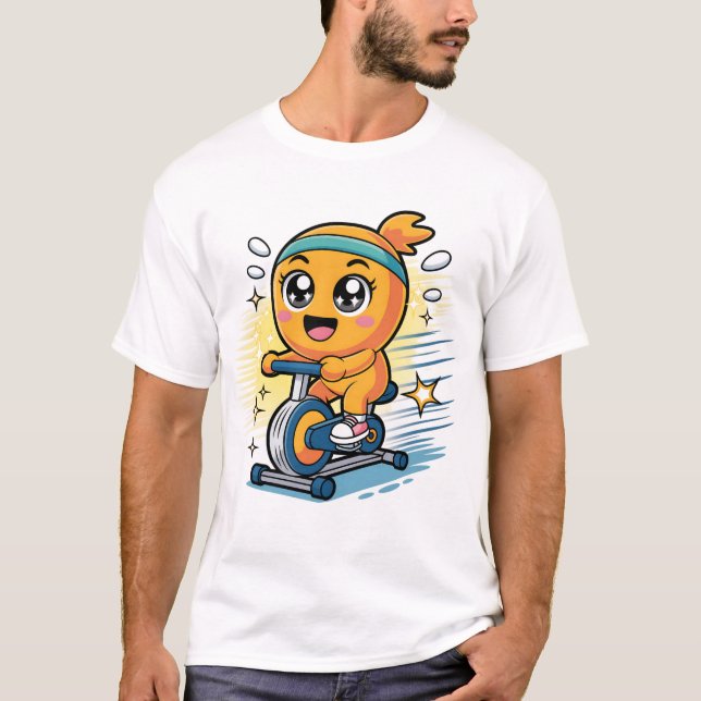 Camiseta Bicicleta Ergométrica de Exercícios de Ciclismo La (Frente)