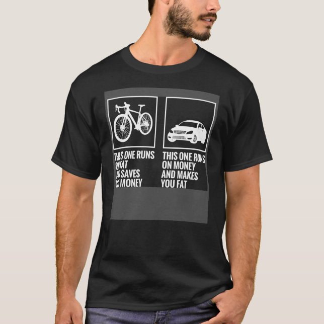 Camiseta Bicicleta Esta Funciona Com Gordura E O Salva Mon (Frente)
