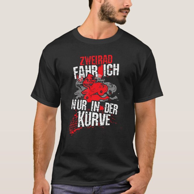Camiseta Bicicleta, Eu Só Dirigo Na Curva, Motif Quad Atv (Frente)