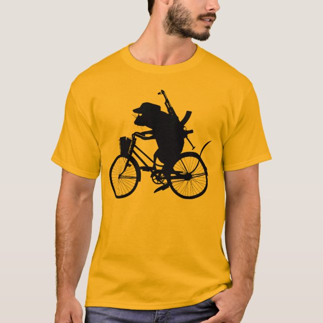 Camiseta Bicicleta evolucionária do rato (Frente)