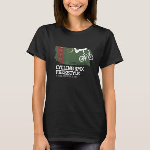 Camiseta Bicicleta Feminina BMX Freestyle Bandeira do Turco