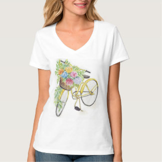 Camiseta Bicicleta & flores