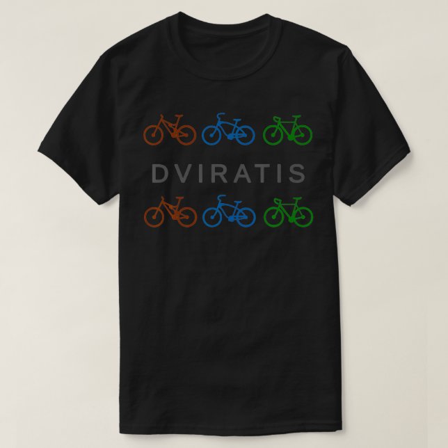 Camiseta Bicicleta lituana Dviratis (Frente do Design)