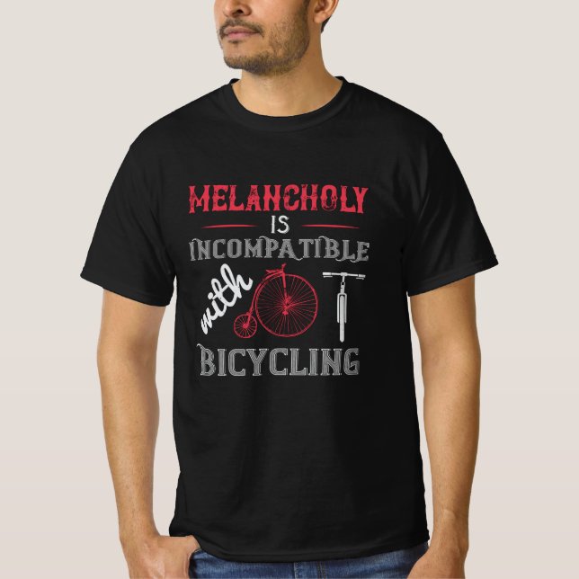 Camiseta Bicicleta - Melancolia é incompatível (Frente)