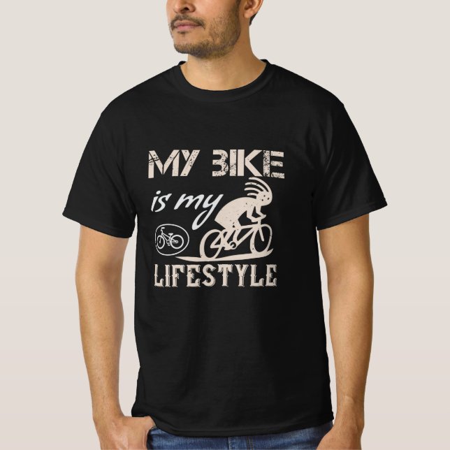 Camiseta Bicicleta - Minha bicicleta é o meu estilo de vida (Frente)