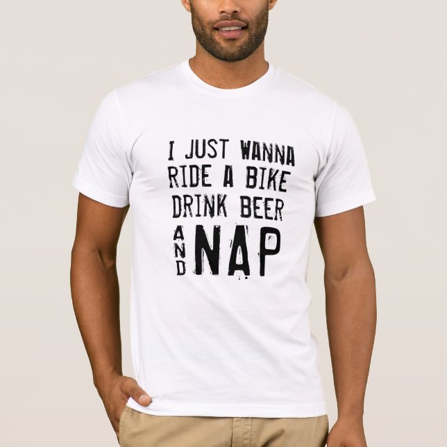 Camiseta Bicicleta Nap Tee, Bicicletando Sarcasmo Gift T-Sh (Frente)