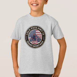 Camiseta Bicicleta Oregon na estrada de passagem