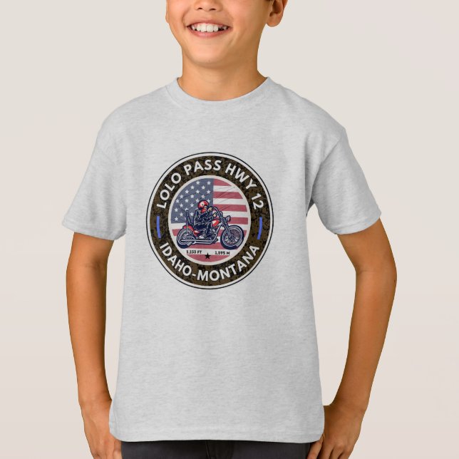 Camiseta Bicicleta Oregon na estrada de passagem (Frente)