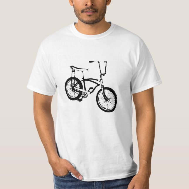 Camiseta Bicicleta retro - preto (Frente)