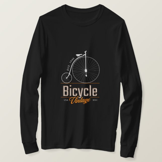 Camiseta Bicicleta retrógrada Trendy Belo Gráfico (Frente do Design)