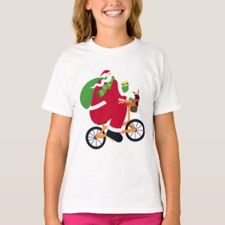Camiseta bicicleta Santa Claus