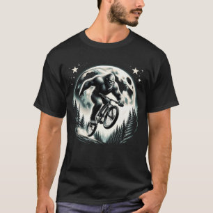 Camiseta Bicicleta Sasquatch Bigfoot em Lua Cheia