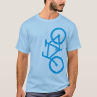 Bicicleta, silhueta vertical, design azul