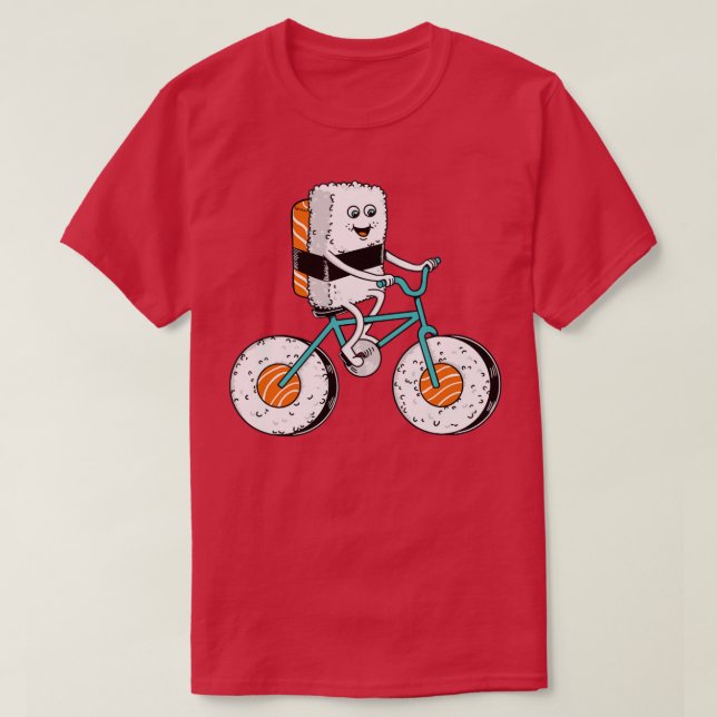 Camiseta Bicicleta Sushi (Frente do Design)