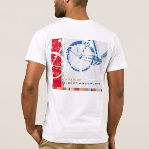 Camiseta bicicleta urbana e legal de arte gráfica inspirad