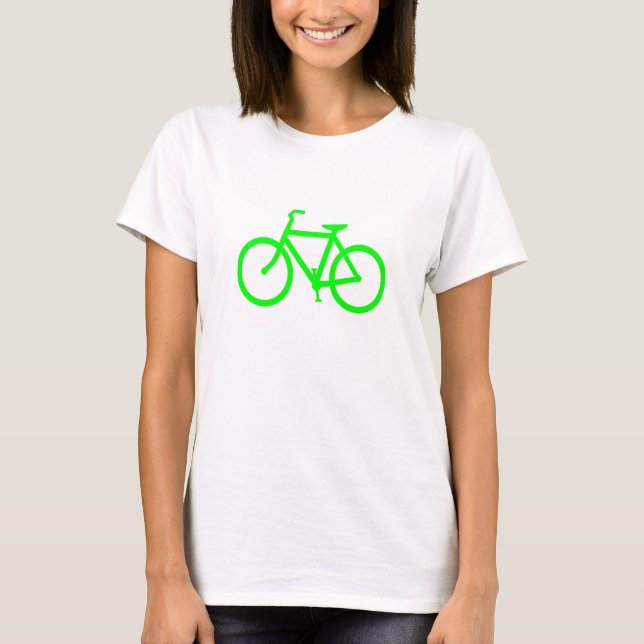 Camiseta Bicicleta Verde Lima (Frente)
