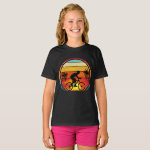 Camiseta Bicicleta Vintage Sunset Engraçado Ciclista T-Shir