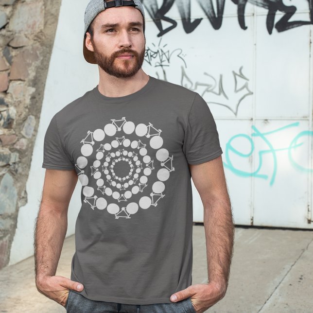 Camiseta Bicicletas Brancas Estilizadas Mandala (Criador carregado)