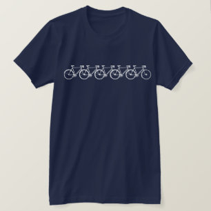 Camiseta Bicicletas brancas simples 5 legais