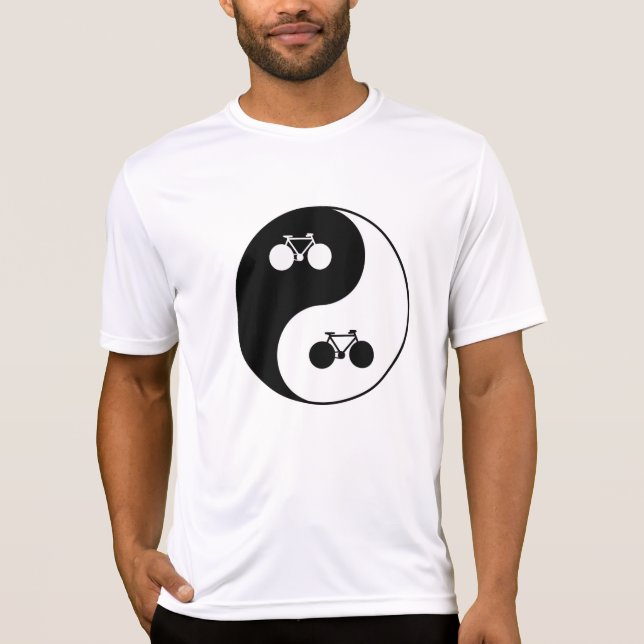 Camiseta bicicletas, símbolo yin-yang (Frente)