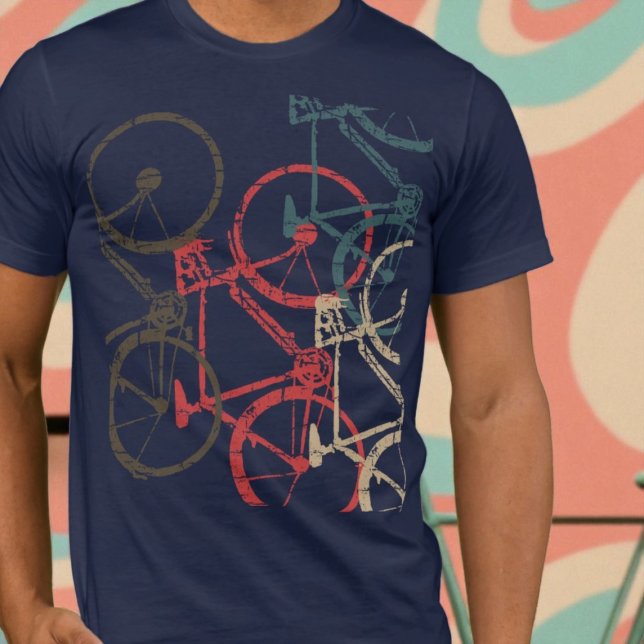 Camiseta Bicicletas Sobrepostas Legais (Criador carregado)