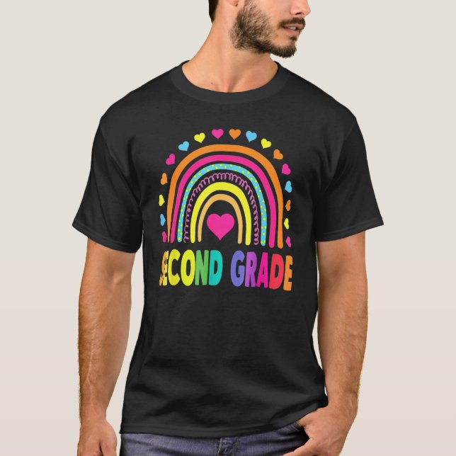 Camiseta Bico Arco-Íris Segundo Grau De Volta Ao Professor  (Frente)