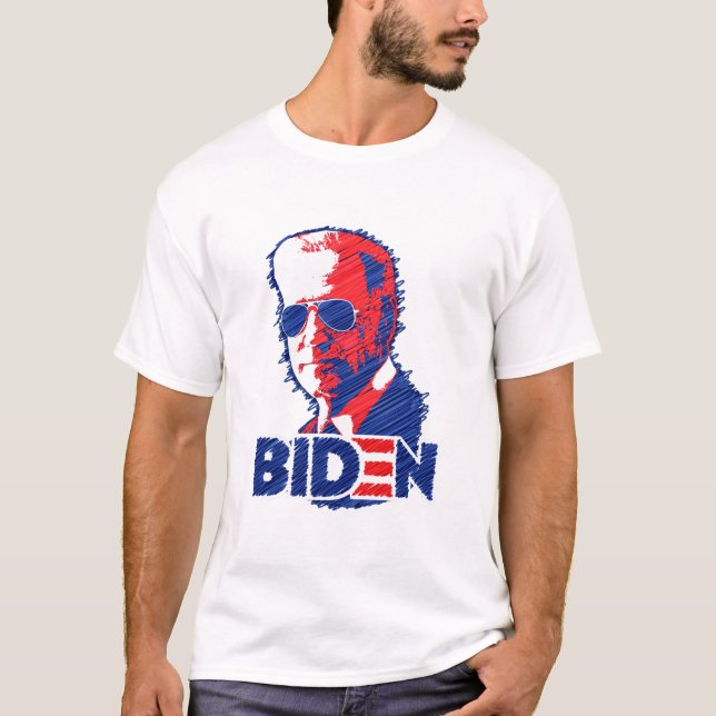 Camiseta Biden Aviator Óculos escuros Joe Biden 2020 (Frente)