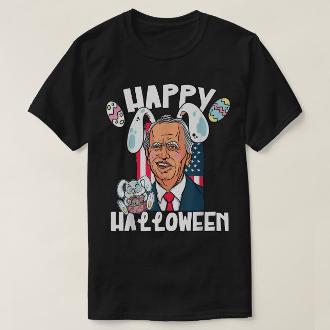 Camiseta Biden com as orelhas de coelho da Páscoa (Frente do Design)