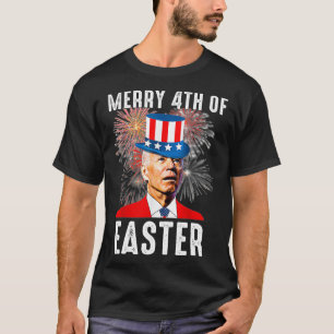 Camiseta Biden Confusa Feliz Engraçada 4º De Feliz Que Você