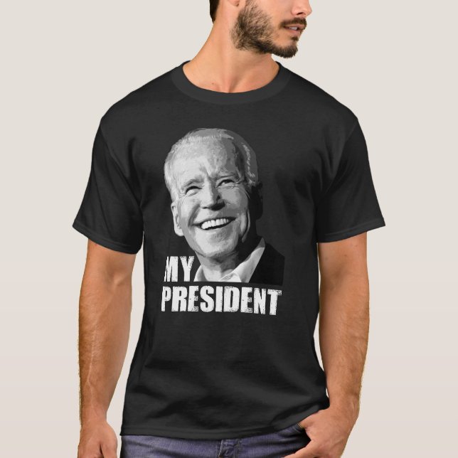 Camiseta Biden é meu presidente, Biden ganhou, tropeço perd (Frente)