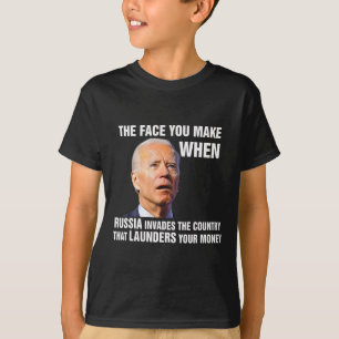 Camiseta Biden engraçado A cara que você faz quando a Rússi