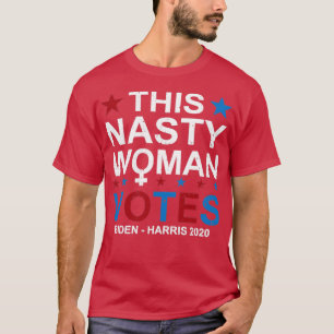 Camiseta Biden Harris 2020 Mulher Desagradável VOTOS Femini