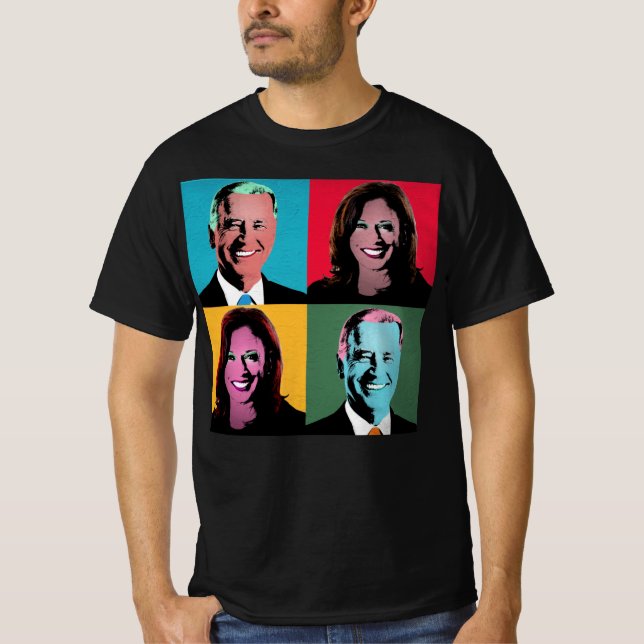 Camiseta BIDEN HARRIS 2020 - Pop Art (Frente)