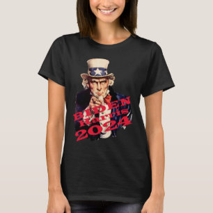 Camiseta Biden Harris 2024 Vote Azul Bilhete Democrata