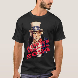 Camiseta Biden Harris 2024 Vote Azul Chapa Democrata