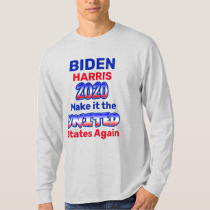 Camiseta Biden Harris faz com que os Estados Unidos voltem
