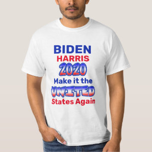 Camiseta Biden Harris faz com que os Estados Unidos voltem
