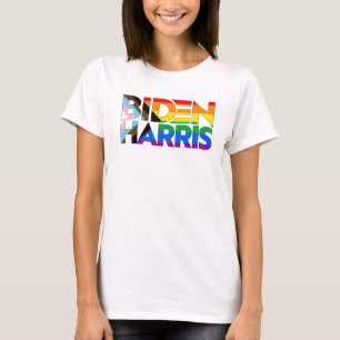 Camiseta Biden Harris LGBTQ+ Progresso Orgulho